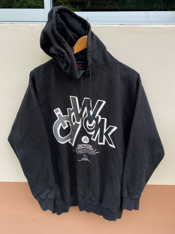 Vintage 90s Airwalk Spellout Skater Streetwear Skateboard Hoodie