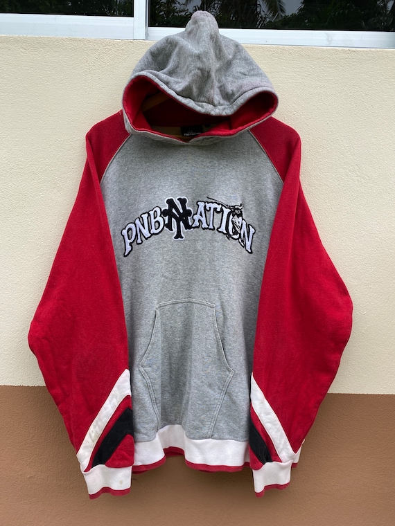 Vintage 90s PNB Nation Clothing Boxy NYC Kriket Hooded Streetwear