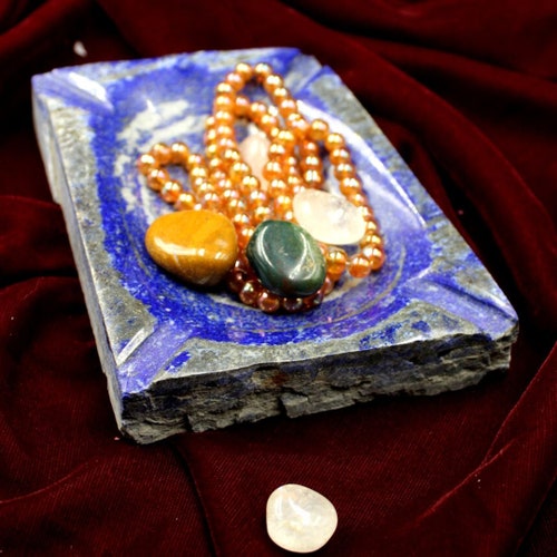 Lapis Lazuli Ashtray, Cigarette shops cigar ashtray, Agate ashtray, Agate Trinket Dish, Geode Crystal Gift, Gemstone ashtray
