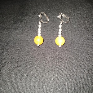 Dragon Ball Z Potara Fusion Handmade Chalcedony Earrings For Cosplay