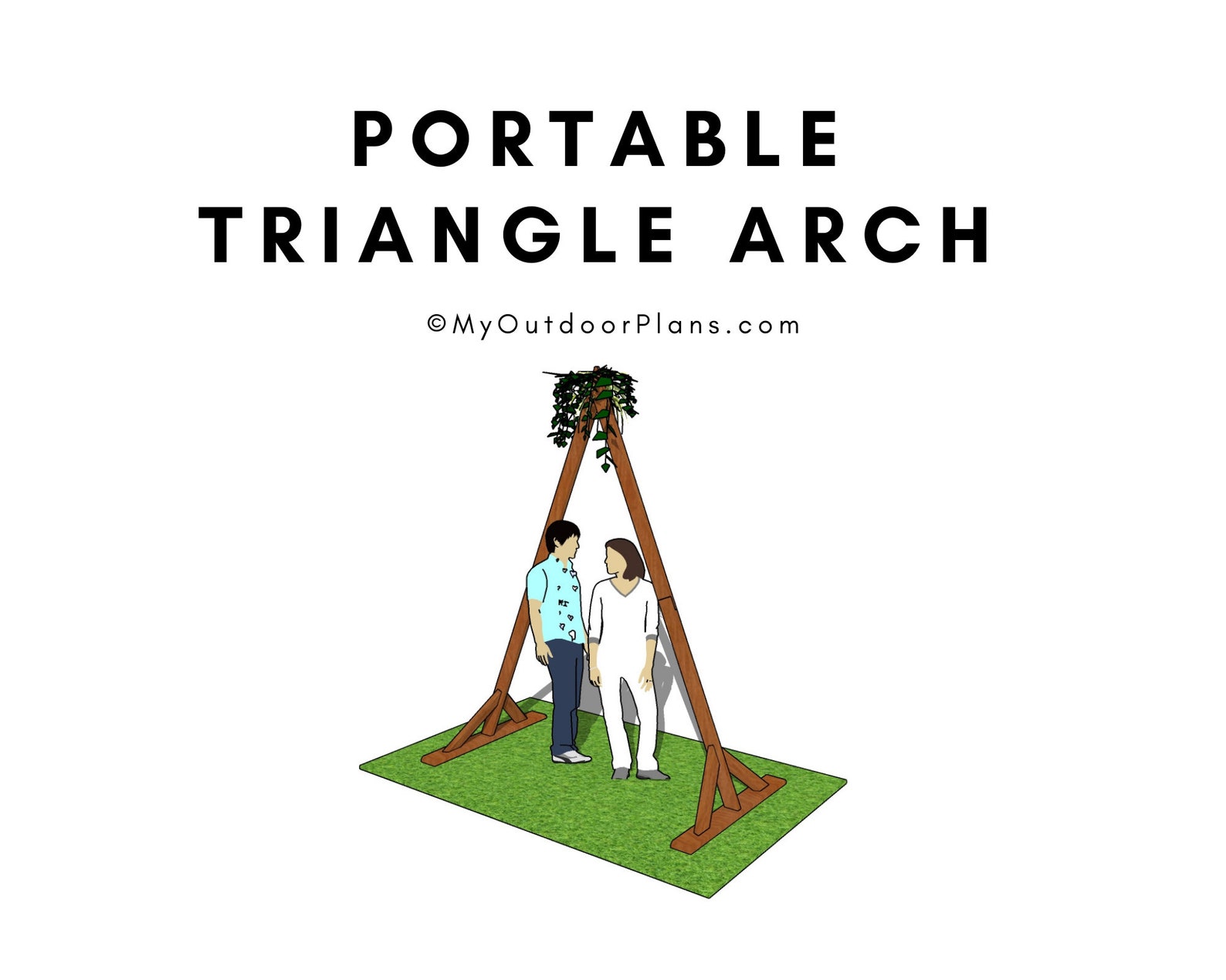 Portable Wedding Arch Plans Triangle Bohem Wedding Arbor Etsy