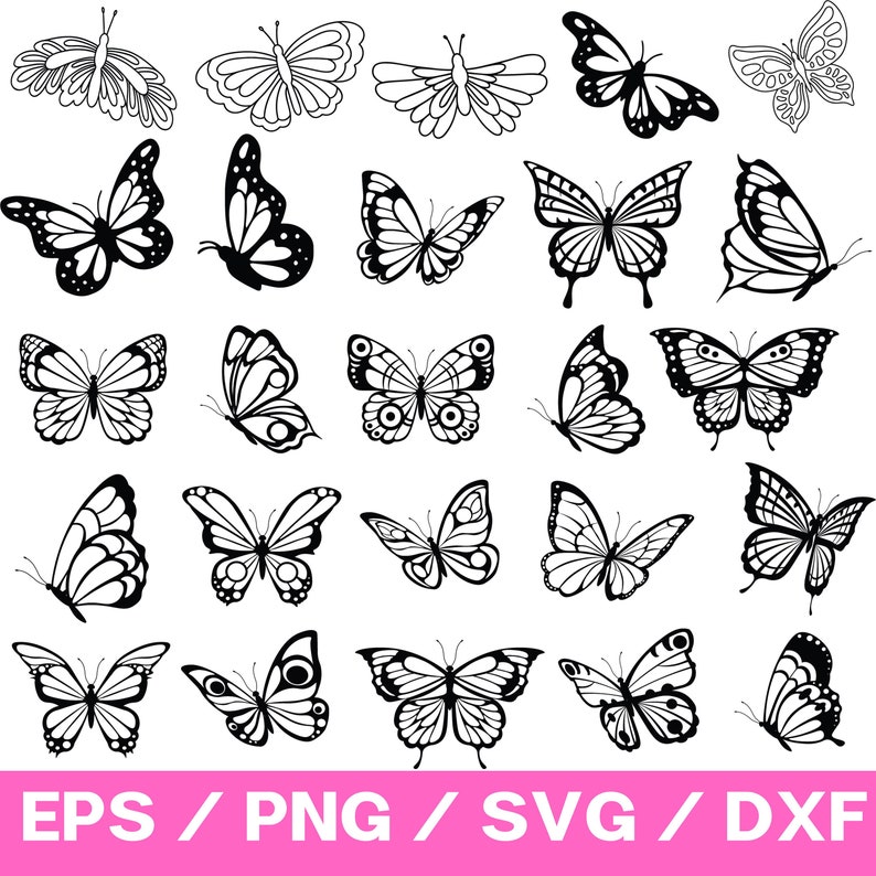 Butterfly Svg Butterfly Svg Bundle Layered Butterfly Bundle - Etsy