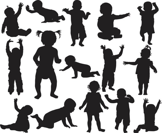 Little Boy Silhouetteslittle Boy Svgboy Silhouetteschildren - Etsy