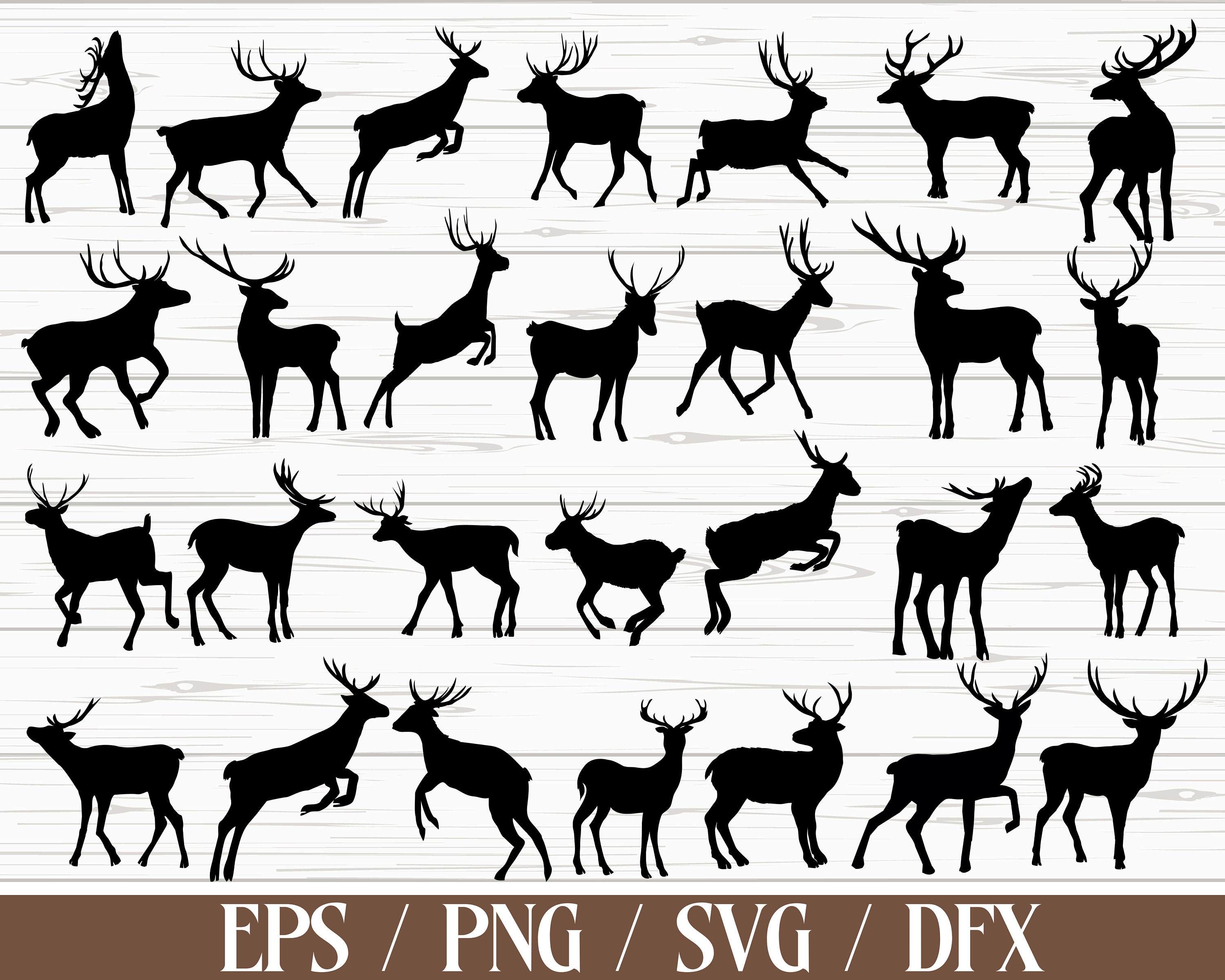 Deer SVG Bundle Deer SVG Nature Deer Svg Mountains Svg - Etsy