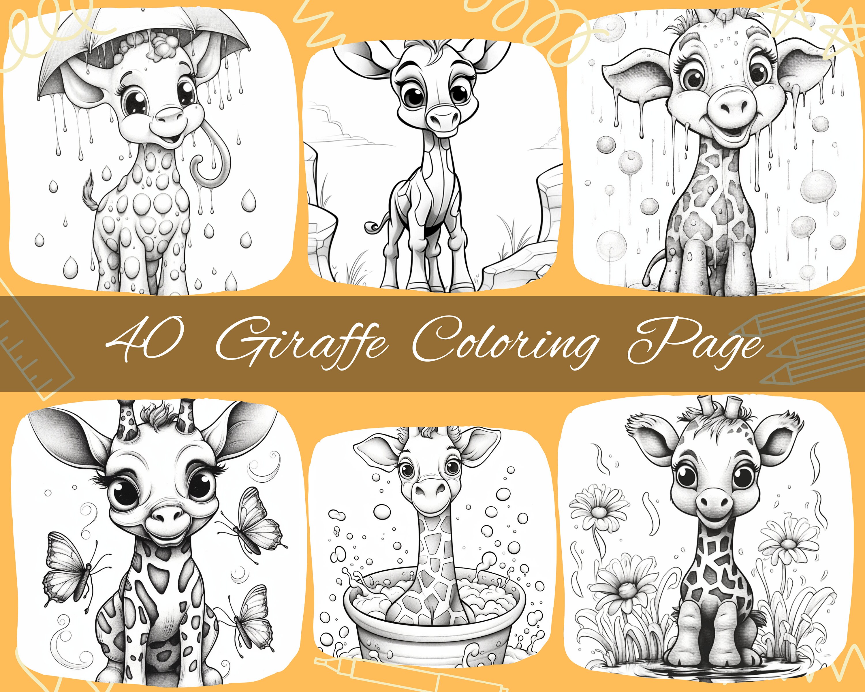 Baby Giraffe Coloring Pages For Kids