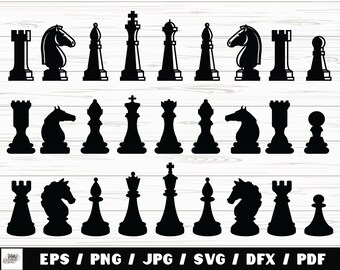 Free: SVG White silhouette chess piece 