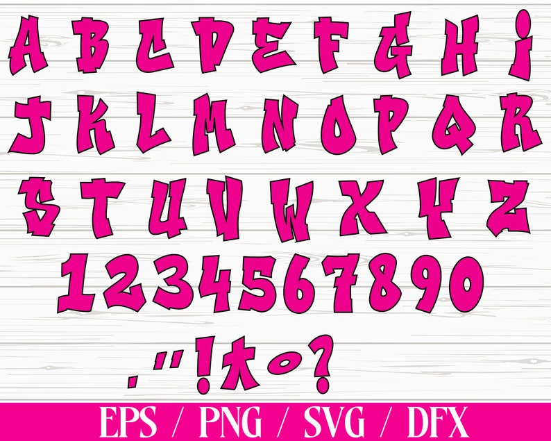 Graffiti Font SVG Graffiti Letters Graffiti Alphabet Svg Etsy