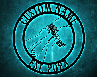 Custom Tattoo Artist LED Metal Sign, Tattoo Studio Decor