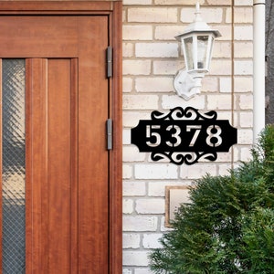 Personalized House Number Sign with Led Lights, Address Numbers Sign, Metal Address Sign, Address Plaque, Modern Address Sign, Home Decor