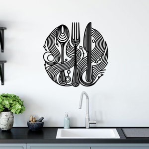 Kitchen Metal Sign, Spoon And Knife, Dinning Room Sign, Kitchen Wall Art, Pantry Sign, Kitchen Wall Hanging, Kitchen Decor, Gift For Mom