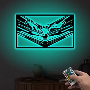 Billiards Metal Sign with Led Lights, Billiards Game Room Sign, Pool Room Billiards Wall Art, Gift For Billiards Lovers 8 Balls Decor