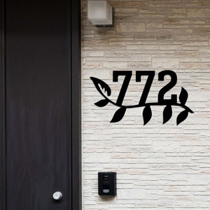 Custom House Number Metal Sign, Personalized Metal Address Sign, Address Wall Art, Address Plaque, Housewarming Gift, House Decor