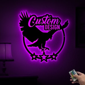 Custom Logo Sign with LED Lights, Metal Logo Sign, Custom Your Text, Personalized Business Sign, Custom Your Own, Housewarming Gift image 8