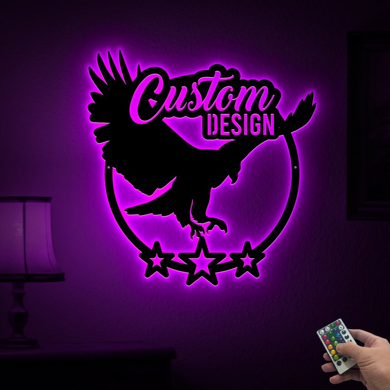 Custom Logo Sign with LED Lights, Metal Logo Sign, Custom Your Text, Personalized Business Sign, Custom Your Own, Housewarming Gift image 8
