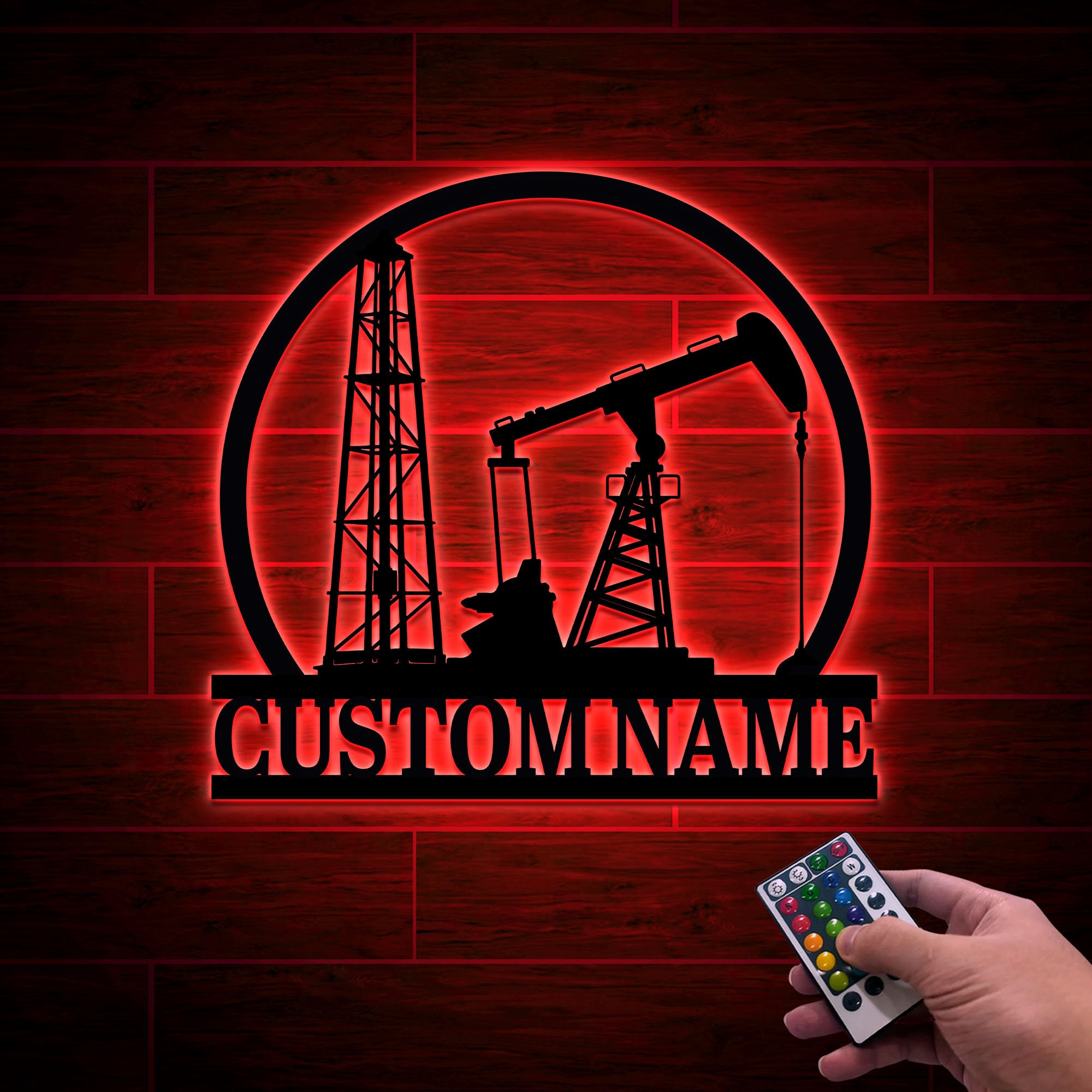 Derrickhand Custom Oil Field Metal Sign With LED, Personalized Derrickhand Gift - Etsy