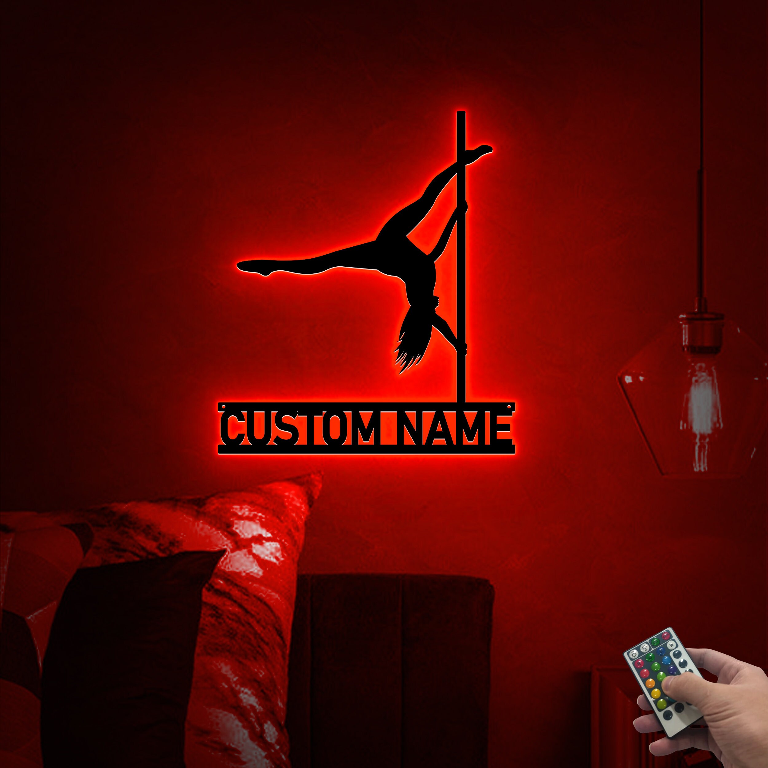 Metal Sign Pole Dance Monogram Art, Pole Dance Metal Wall Art, Pole ...