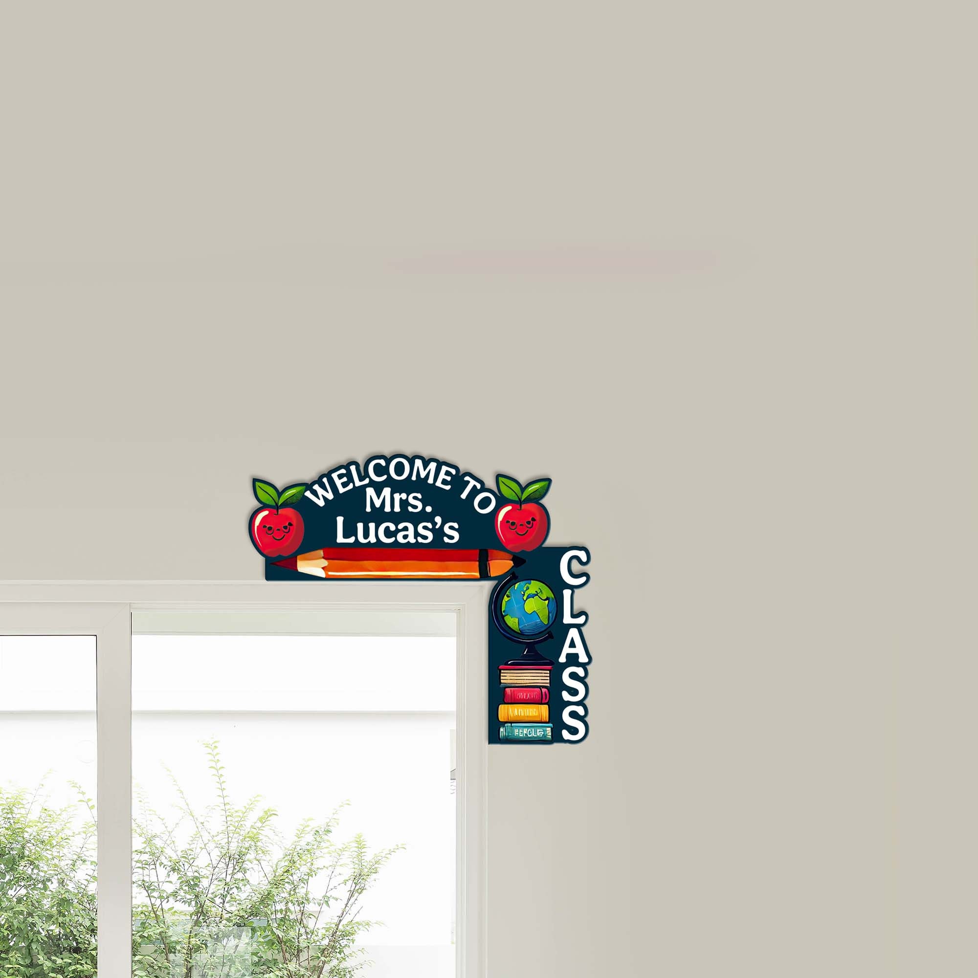 Personalized Teacher Name Door Corner Sign, Teacher Welcome Sign, Custom Teacher Appreciation Gift, Back To School Gift, Teacher Door Decor