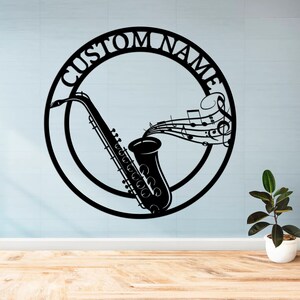 Personalised Saxophone Mug, Gift For Music Lover, Thank You Present For Jazz Listener, Housewarming Coffee Cup, Country Style Kitchenware