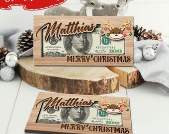 Custom Money Holder Christmas, Reindeer, Money Card, Gift For Kid, Christmas Gift For Family, Cute Money Holder, Unique Gift