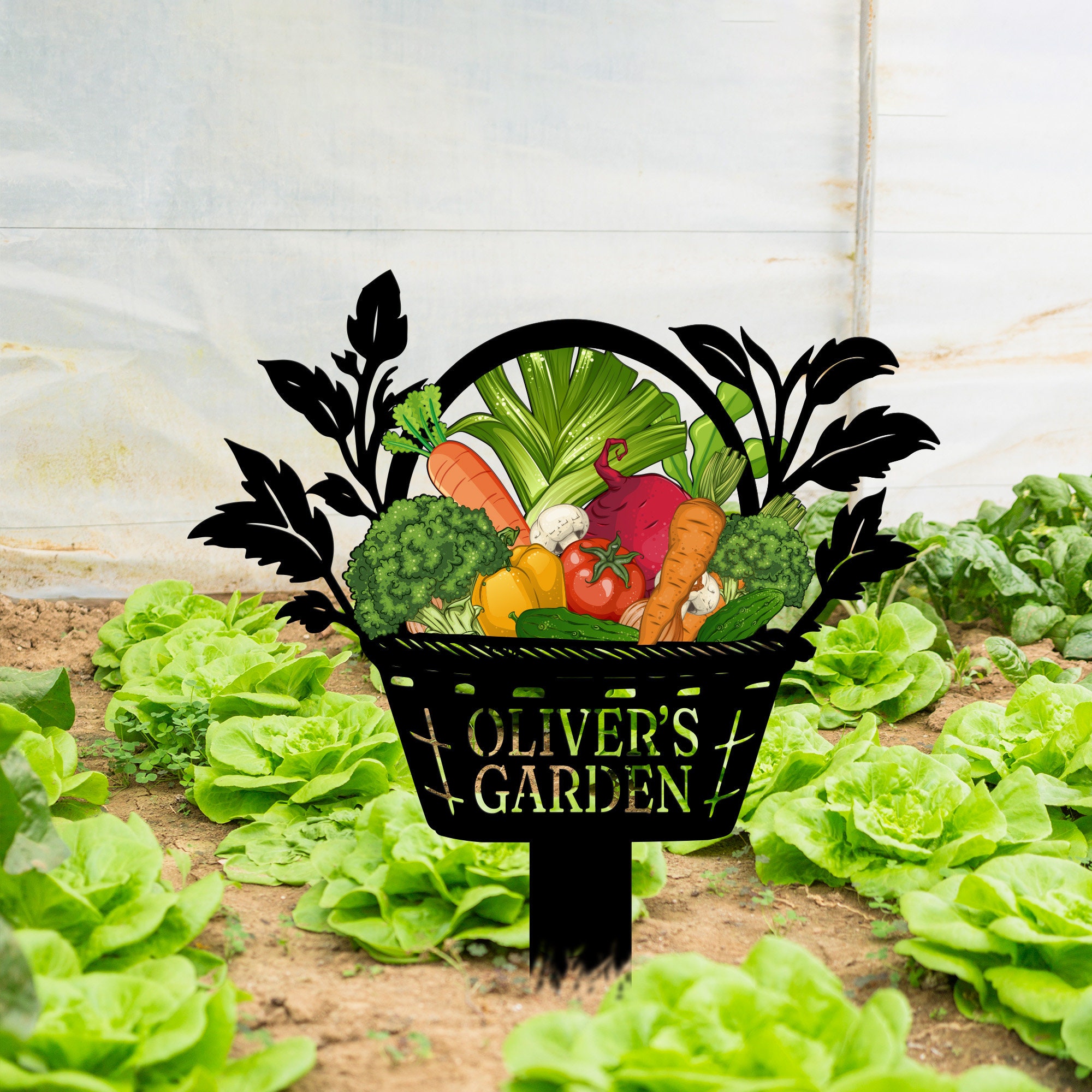 Vegetable Sign Custom Vegetable Garden Sign, Stainless Steel Metal Yard Art - Etsy