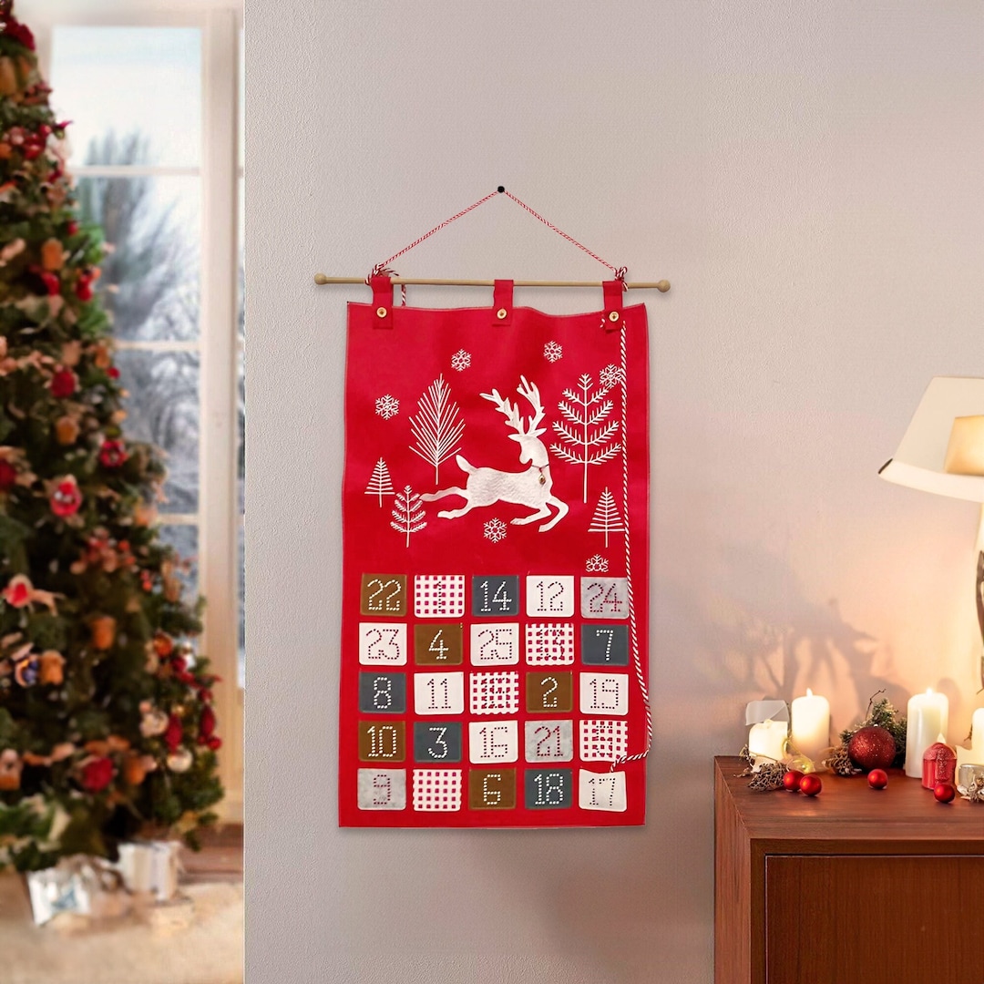 Christmas Fabric Advent Calendar Reindeer Decor Countdown Etsy christmas-fabric-advent-calendar-reindeer-decor-countdown-etsy