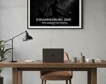 Johannesburg 2010 – The Moment of Iniesta | Spain World Cup Final Art Print