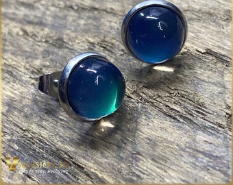 Mood Stone Stud Earrings / Color Changing