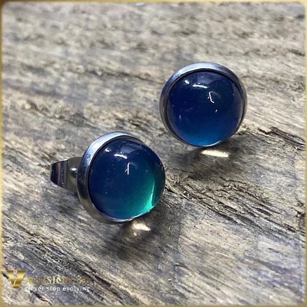 Mood Stone Stud Earrings / Color Changing