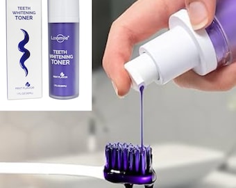 LUXSMILE V34 Color Corrector Zahnpasta-Toner, keine Empfindlichkeit. Zahnaufhellung, schönes Lächeln, kein Peroxid, weißere Zähne, Zahnweiß.