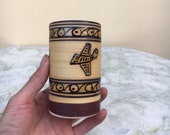 Bonsai Pot Ceramic Mini Drawing Tube, Self-painted Terracotta Pots, Mini Bonsai Pot Ceramic