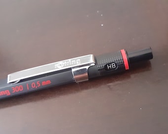 Matita meccanica Rotring 300 da 0,5 mm NOS, prima versione (senza tappo foro), matita tecnica vintage