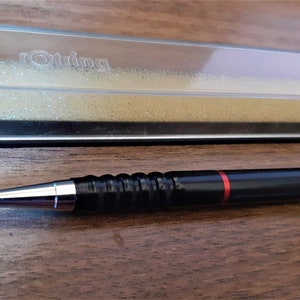 Rotring Vintage Tikky Metallic Ballpoint Pen Black Produced in 1988 Original New Old Stock in its Original Rotring Box
