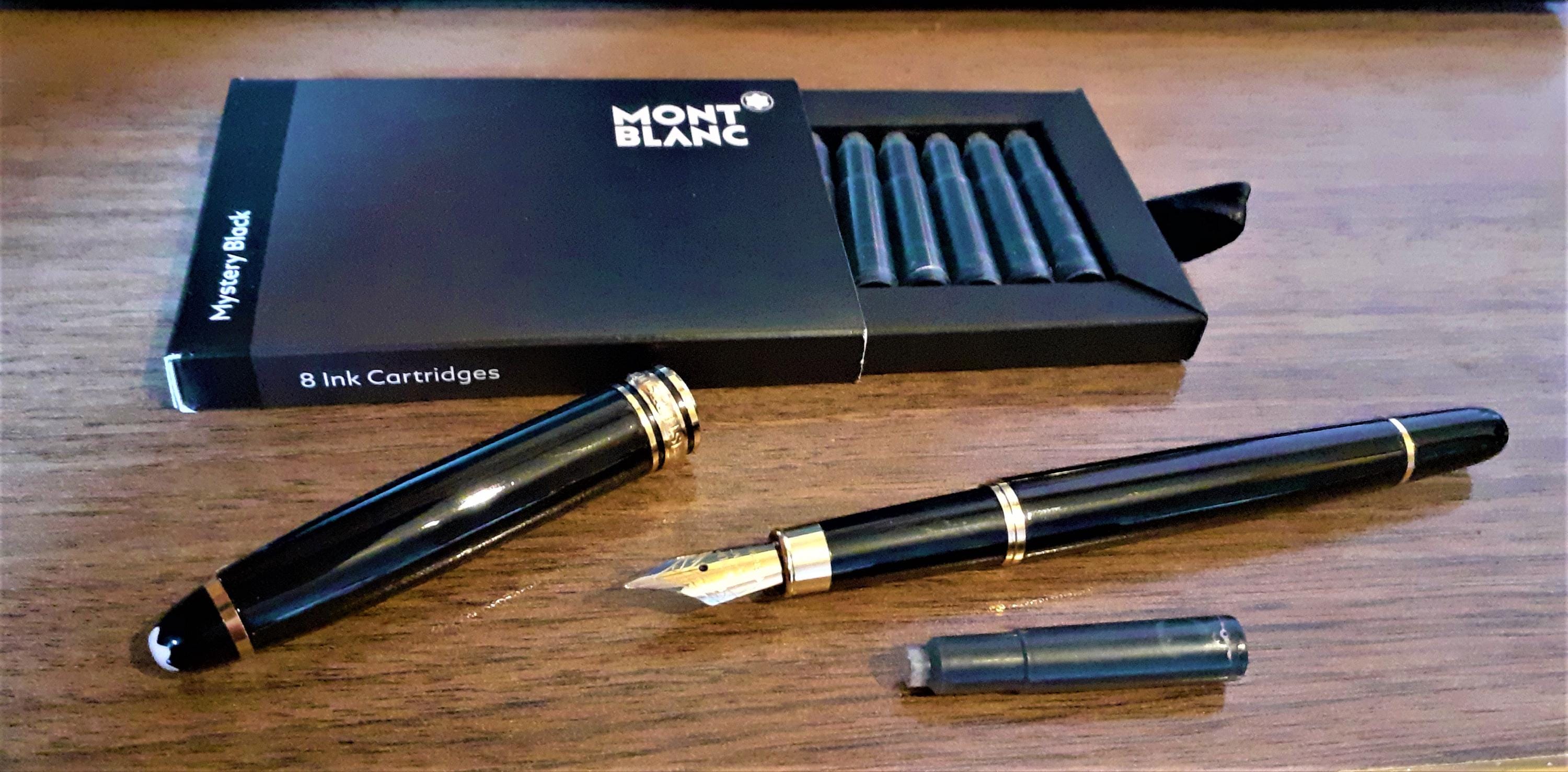 One New Original Mont Blanc Inck Cartridge With a Metall