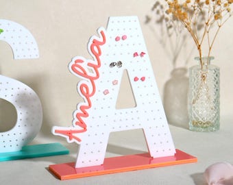 Personalized Earring Holder - Acrylic Jewelry Organizer, Custom Jewelry Stand with Name, Gifts for Teenage Girls, Birthday Gift for Her