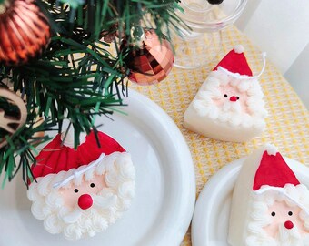 Santa Scented Candles | Santa Cake Decor | Soy Candles | Handmade Candles | Christmas Gifts