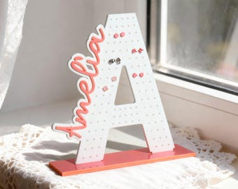 Personalized Acrylic Earring Holder – Custom Name Jewelry Stand, Gifts for Teenage Girls