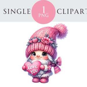 Valentine Girl Clipart, Love You Animal PNG Illustration, Ideal para cartões de felicitações, artesanato, berçário, convites, criação de projetos de papel