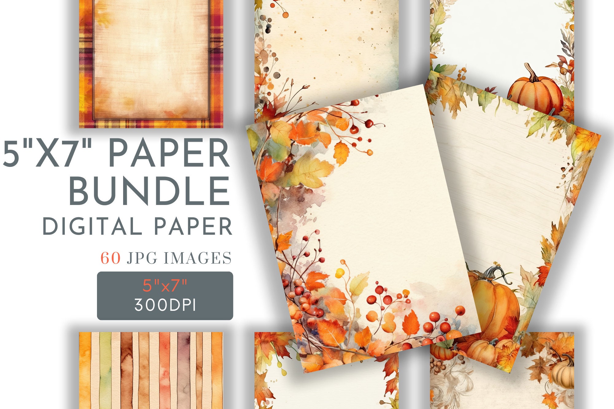 Autumn Design Polymer Clay Transfer Sheets, Waterless Application