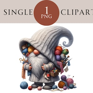Artisanat cachette Gnome Clipart, graphiques artisans, tricot Gonk Clipart, Crochet nain Patchwork couture PNG - PNG à usage commercial