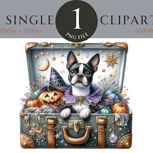 Halloween Hund Clipart, süße Weihnachten PNG, gruselige Illustration, Aquarell Gothic Clipart für Scrapbooking Grußkarten einladen Becher Tshirts