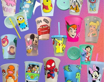 Kids/children’s personalised character themed cold cups/tumblers