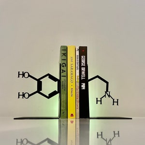 Dopamine Bookends, dopamine Metal Decor, dopamine Metal Art, dopamine Gift,  Chemistry Gift, Chemist Gift Decoration,Chemical Bookends