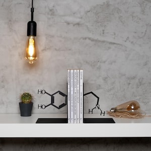 Dopamine Bookends, dopamine Metal Decor, dopamine Metal Art, dopamine Gift,  Chemistry Gift, Chemist Gift Decoration,Chemical Bookends