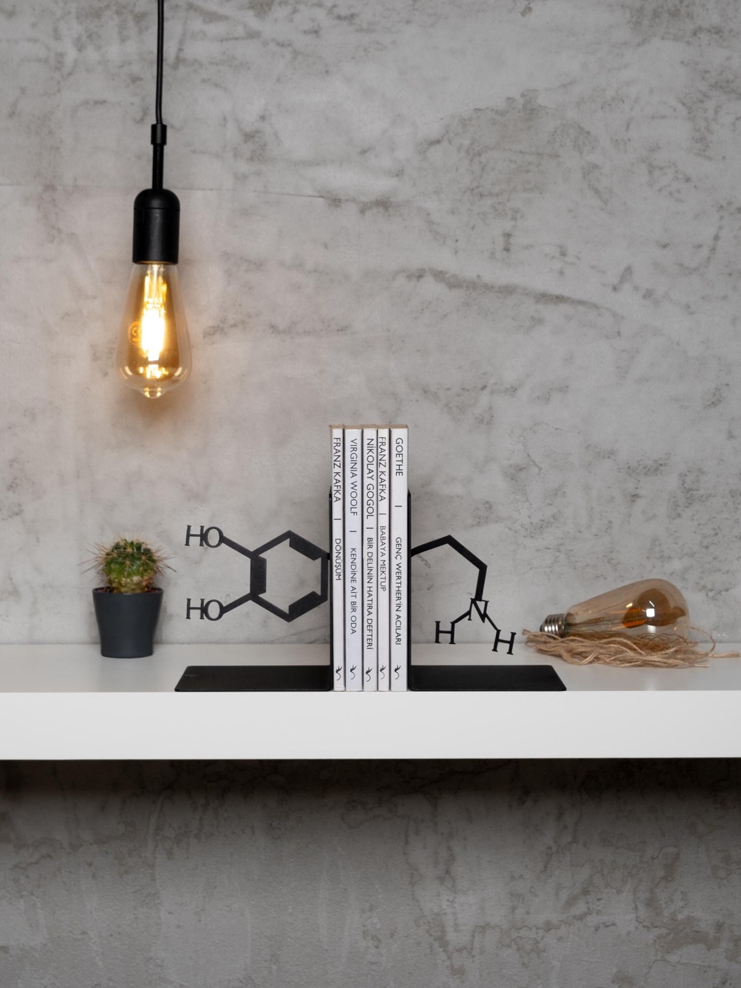Dopamine Molecule Bookends: Metal Chemistry Art, Science Gift - Etsy