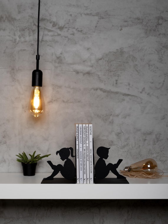 Girl and Boy Bookends, Girl and Boy Metal Decor, Girl and Boy Metal Art, Girl and Boy Gift,  Couple Gift Idea,Gift For Her, Valentines Day
