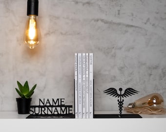 Doctor Customize Metal Bookend, doctor Metal Decor, Metal Art, doctor Customize Bookend, doctor Specialized bookends,doctor gift idea