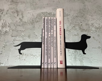 Dog Bookends Metal, Dakhund Metal Decor, Metal Art, Office Gift , Best Gift Ever,Dog Gift, Dog lovers, Dog Bookends, Housewarming Gift