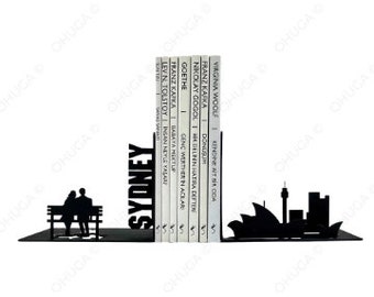 Sydney Metal Bookends, Metal Decor, Metal Art, Office, Gift , Best Gift Ever,City Bookends,Sydney Bookends,Sydney in love,Sydney Opera Hause