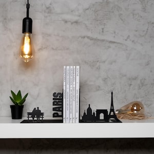 Paris Metal Bookends, Metal Decor, Metal Art, Office, Gift , Best Gift Ever, City Bookends, Paris Bookends, Paris in love, Lover Gift
