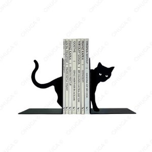 Cat Bookends Metal, Metal Decor, Metal Art, Office, Gift , Best Gift Ever,Love,Cat gift, Catlovers. Cat bookends,Housewarming Gift image 1